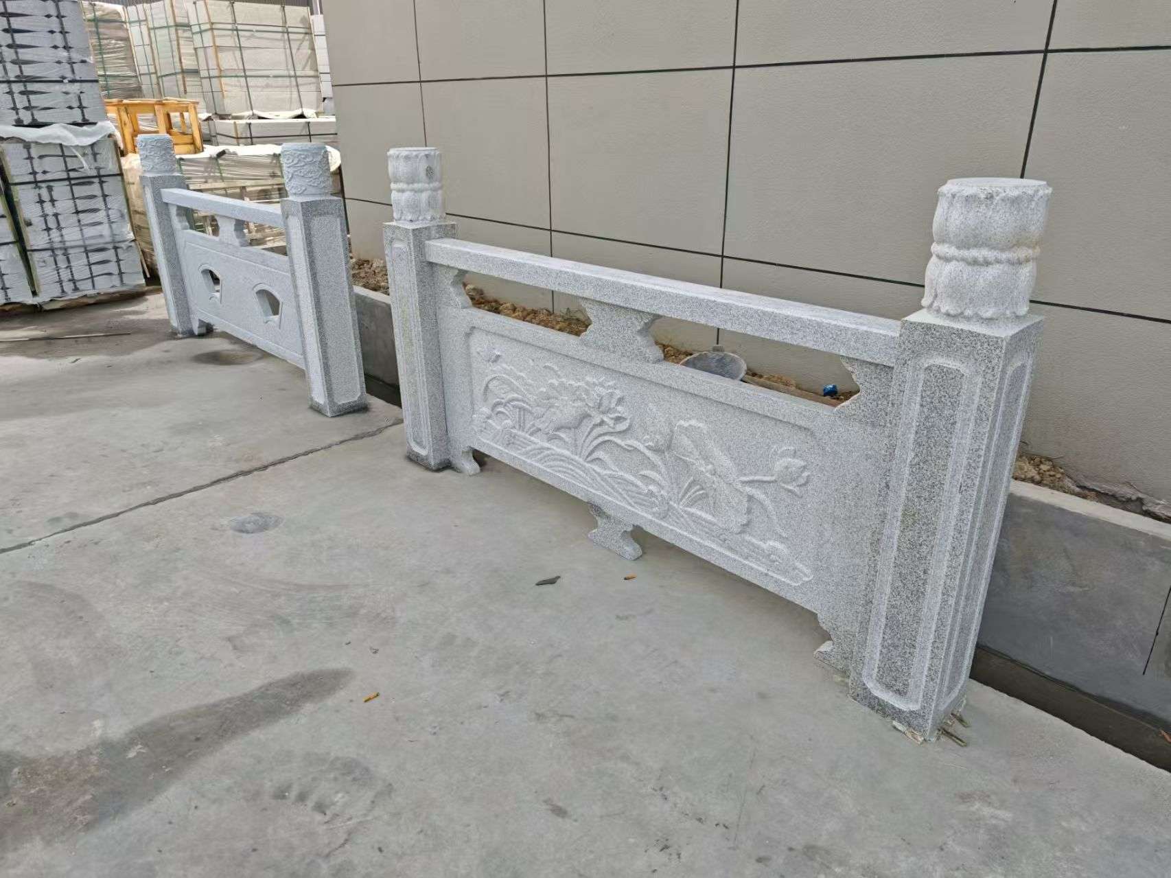 云浮芝麻白河道栏杆 石材栏杆